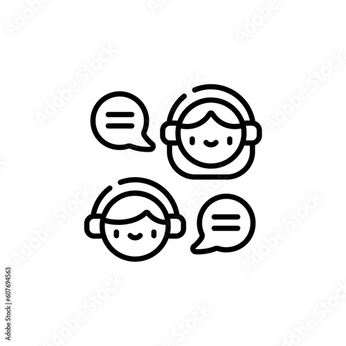 interviews icon vector graphic with colors
