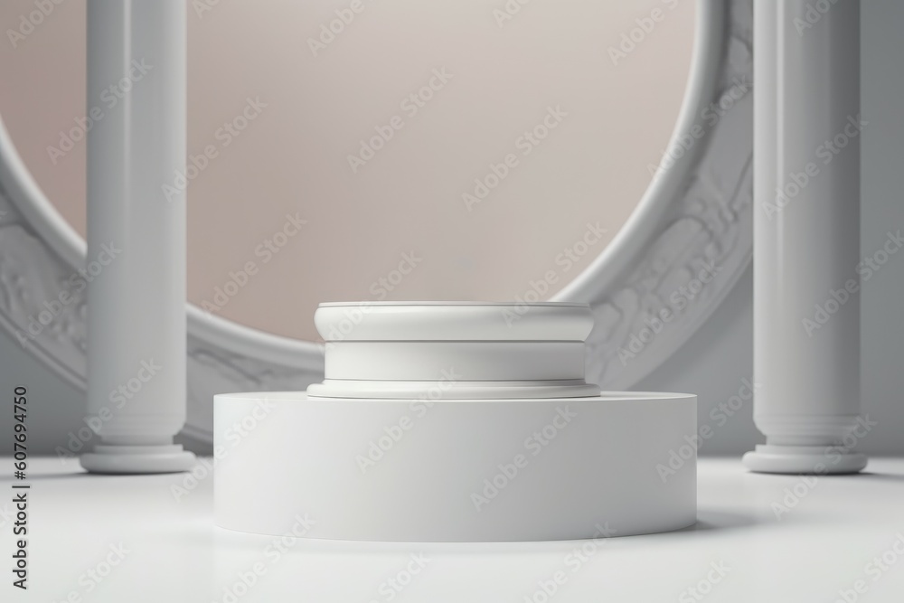 Stone concrete podium. Generate Ai Stone concrete podium. Generate Ai