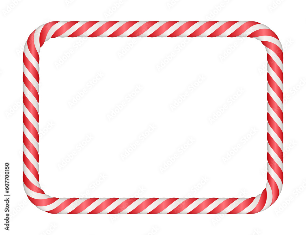 Candy Cane Frame Rectangle Candy Cane Frame Rectangle