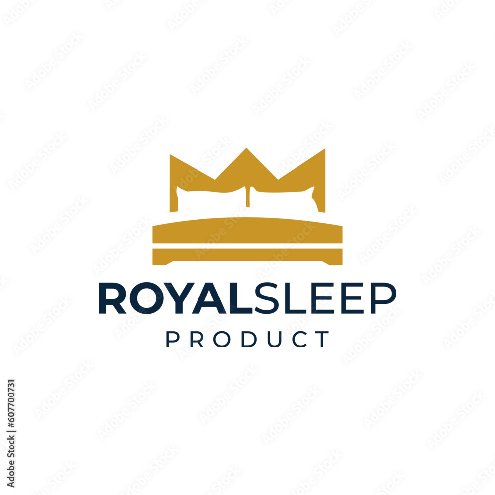 Modern logo combination crown and bed. It is suitable for use in the bedding industry. Modern logo combination crown and bed. It is suitable for use in the bedding industry.
