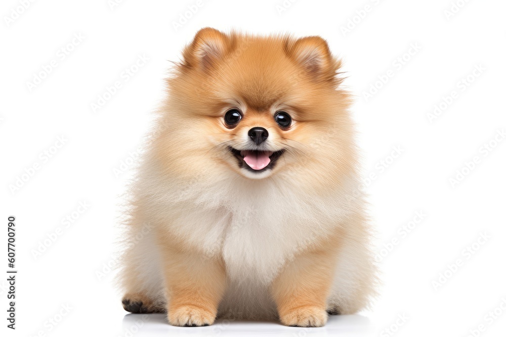 Adorable Pomeranian creative illustration - Generative AI