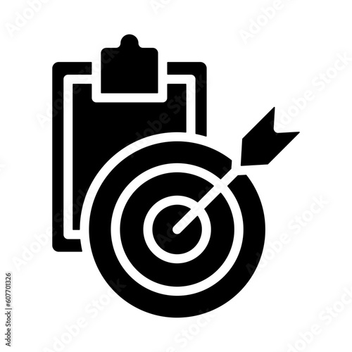 Goals glyph icon for marketing, targets, aspirations, objectives, aims, ambitions logo