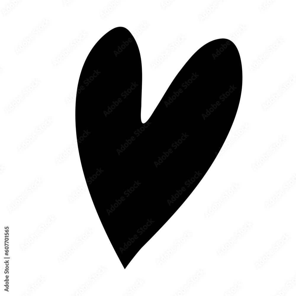 Black doodle heart. Scribble love sign icon. Template for t-shirt, card, invitation Black doodle heart. Scribble love sign icon. Template for t-shirt, card, invitation