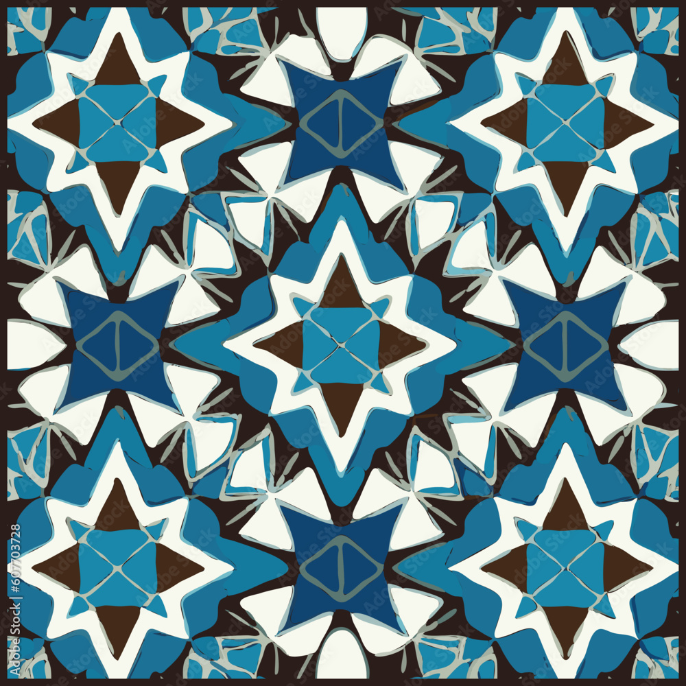 Blue Tiles Background, Old Fasion Retro Azulejo Mosaic Tile, Vintage Portuguese Wall Ceramic Seamless Pattern Blue Tiles Background, Old Fasion Retro Azulejo Mosaic Tile, Vintage Portuguese Wall Ceramic Seamless Pattern