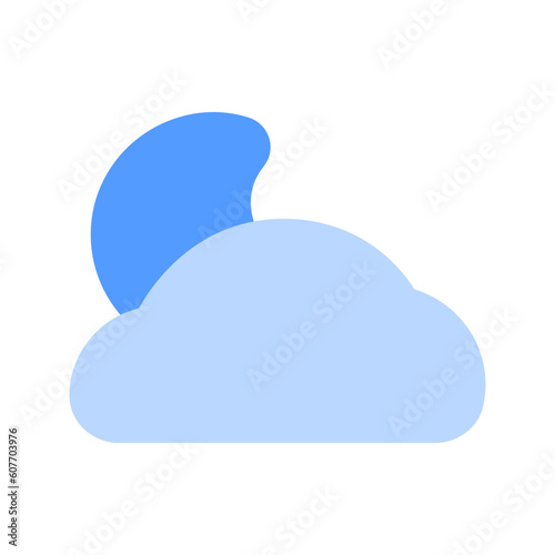 cloudy night duotone icon