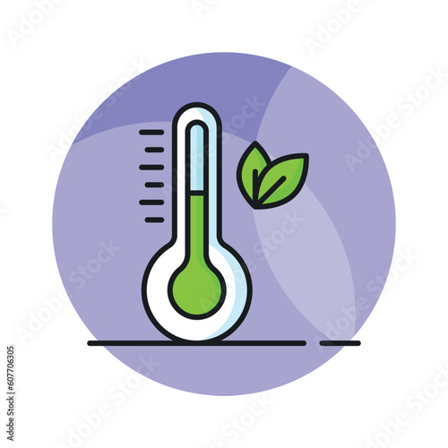 Check this beautifully designed vector of eco temperature in modern style