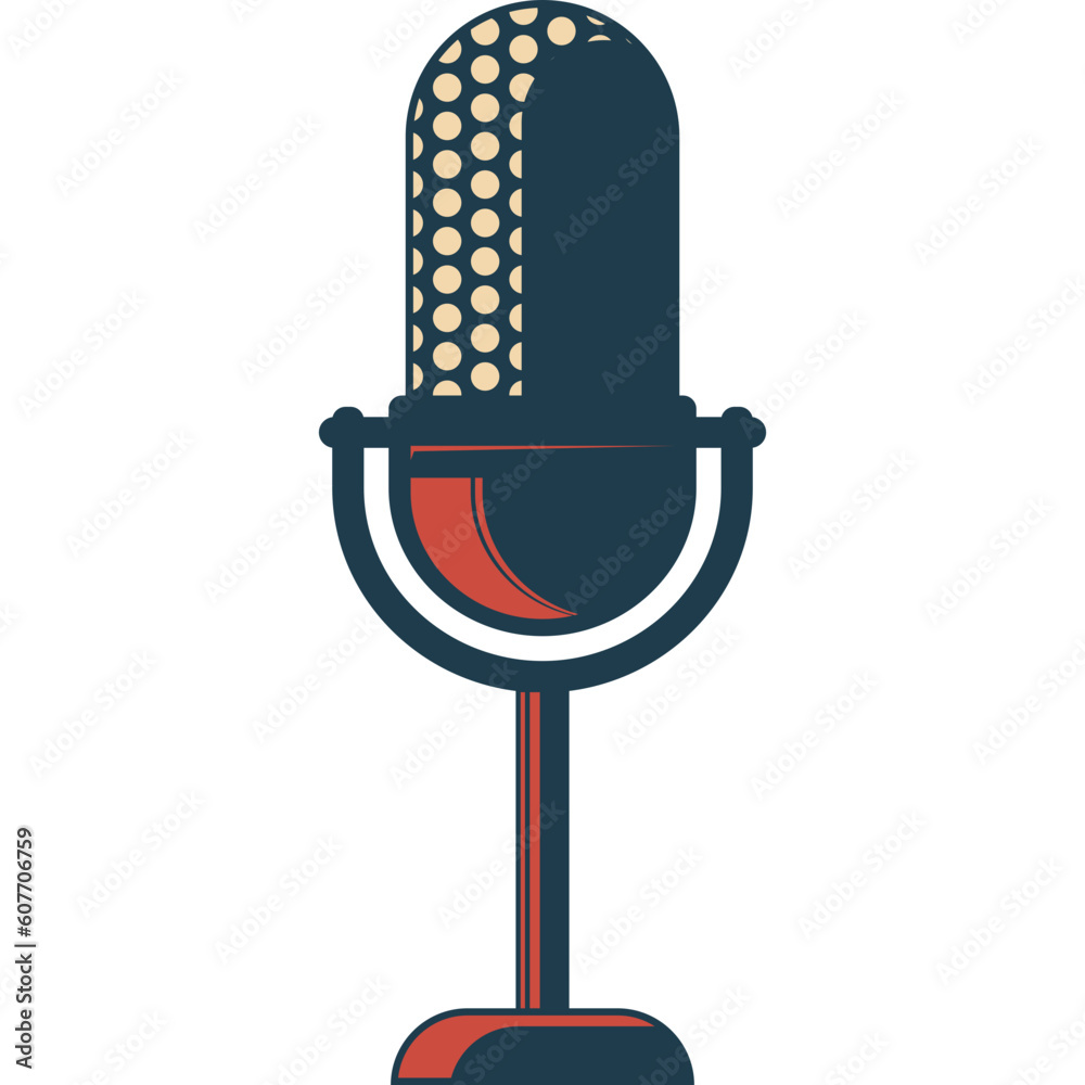 Retro Microphone Illustration