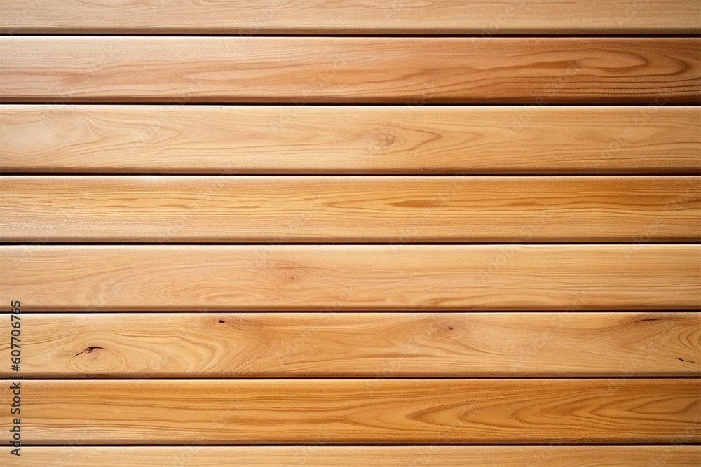 Fototapeta premium Light brown wood grain background image, wood grain across the horizontal line