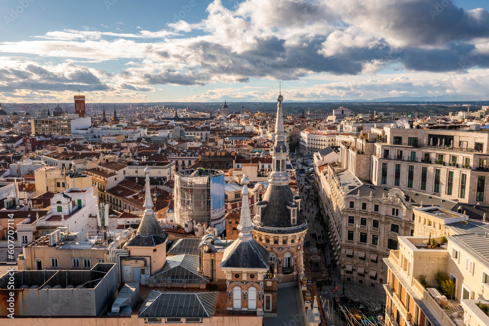 Aerial view of Madrid downtown in Spain. Aerial view of Madrid downtown in Spain.