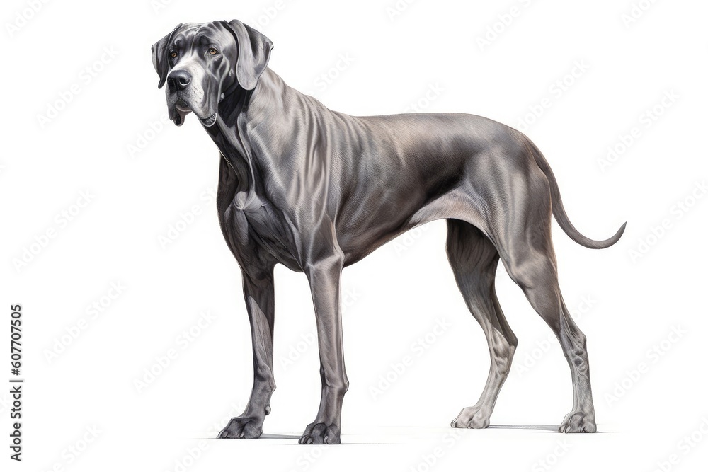 Great Dane dog creative illustration - Generative AI