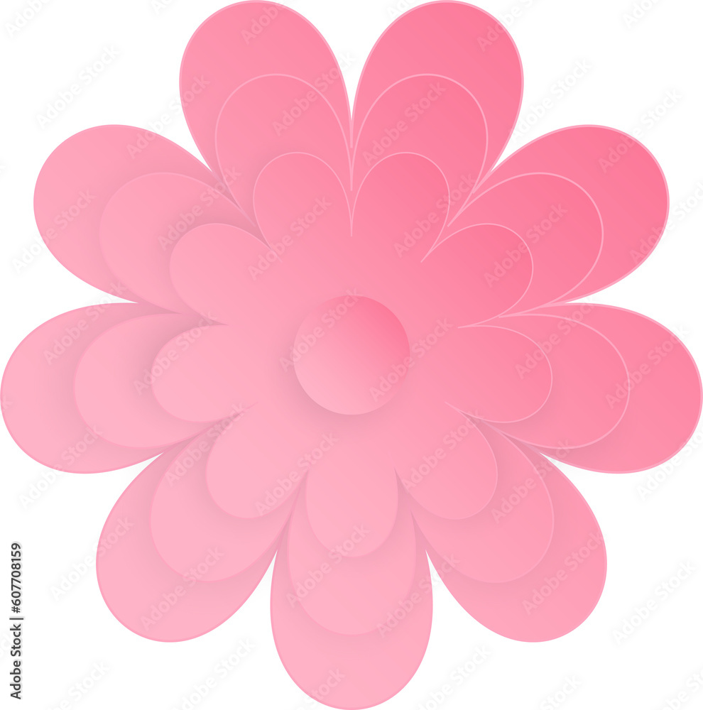 Flower, Element of floral paper cut. Paper cut of flower shape and spring symbol. Flower, Element of floral paper cut. Paper cut of flower shape and spring symbol.