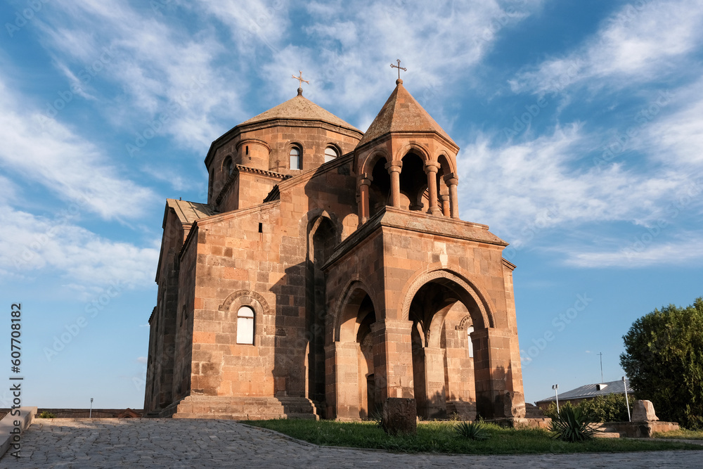 Saint Hripsime Church on sunny summer evening. Vagharshapat, Armenia.