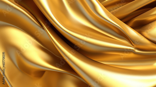 Light gold silk background, flowy delicate silk. Folds background.