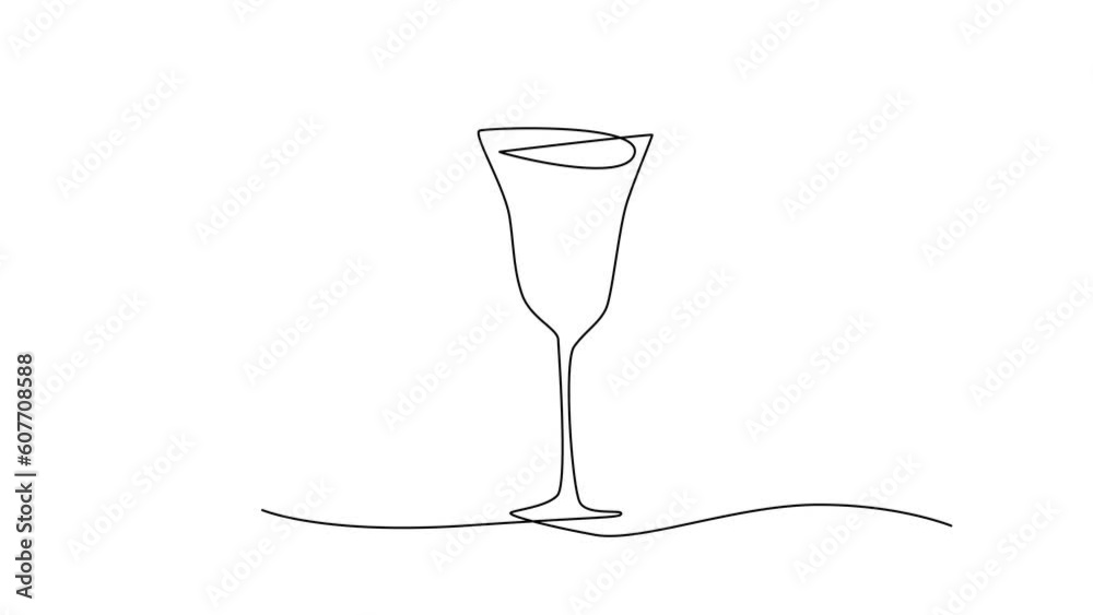 Wine Glass Continuous Line Animation, Minimalistic Monoline Wineglass Animated Drawing, Alcohol Drink Holiday Cartoon Movie, Romantic Dinner Linear Sketch, One Line Wine Glass Animation Wine Glass Continuous Line Animation, Minimalistic Monoline Wineglass Animated Drawing, Alcohol Drink Holiday Cartoon Movie, Romantic Dinner Linear Sketch, One Line Wine Glass Animation