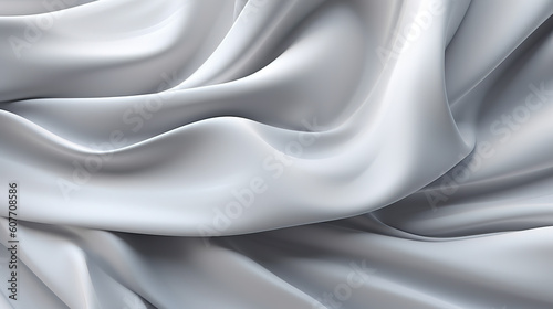 Light grey silk background, flowy delicate silk. Folds background.