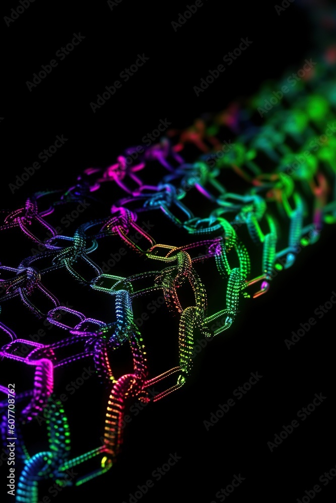 Chain made of binary digits Chain made of binary digits