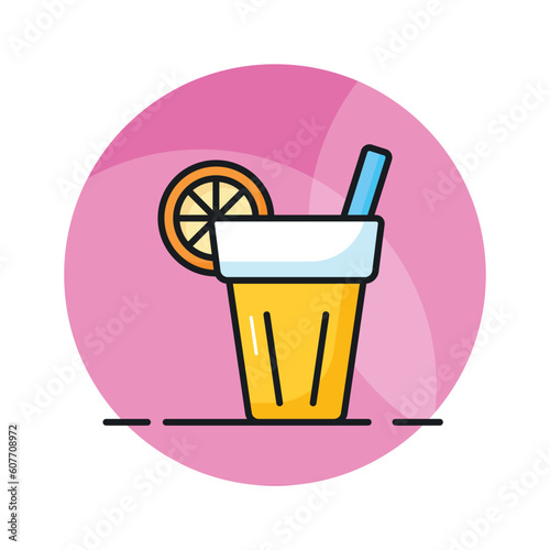 Get hold on this amazing icon of lemonade in editable style  summer drink