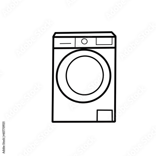 cloth washer home appliance electric hand drawn organic line