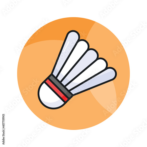 Trendy icon of shuttlecock in editable style, game equipment vector