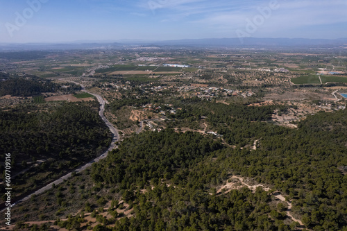 Aerial view Olocau, Valencia, Spain. photo