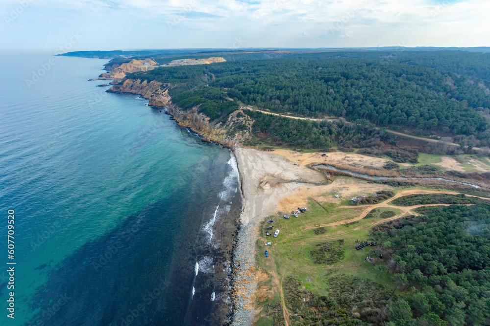Aerial view of Black Sea coastline at the Asian side of Istanbul, Turkey. Aerial view of Black Sea coastline at the Asian side of Istanbul, Turkey.
