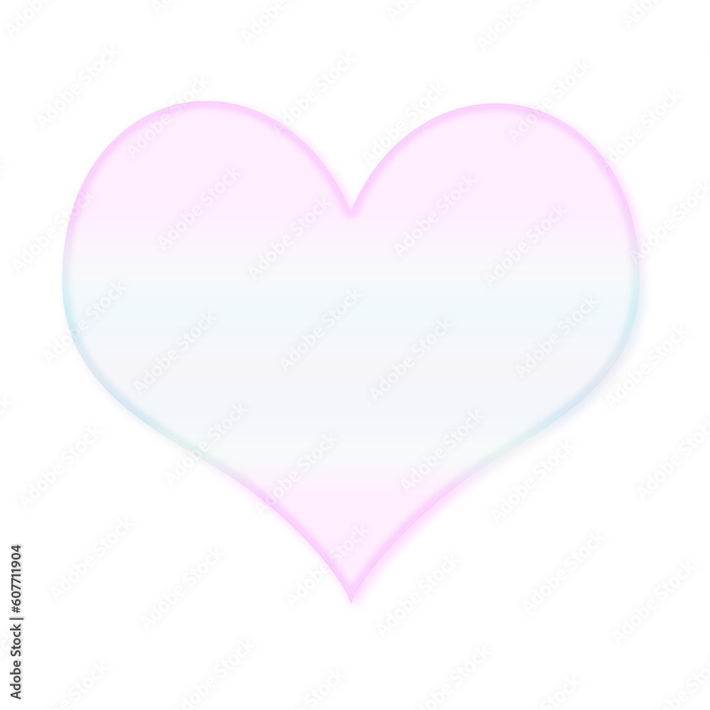 Pink Transparent Gradient Heart