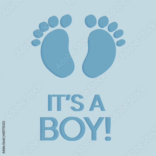 Baby shower poster. Baby shower concept. It's a boy!