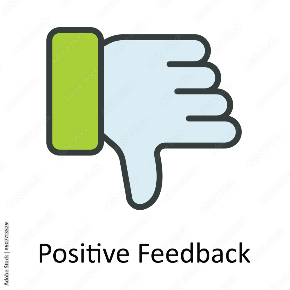 Positive Feedback Vector Fill outline Icon Design illustration. User interface Symbol on White background EPS 10 File Positive Feedback Vector Fill outline Icon Design illustration. User interface Symbol on White background EPS 10 File