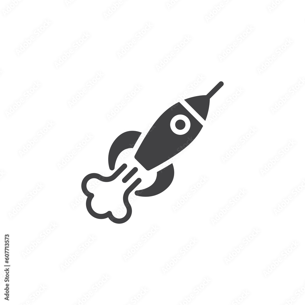 Startup rocket vector icon Startup rocket vector icon