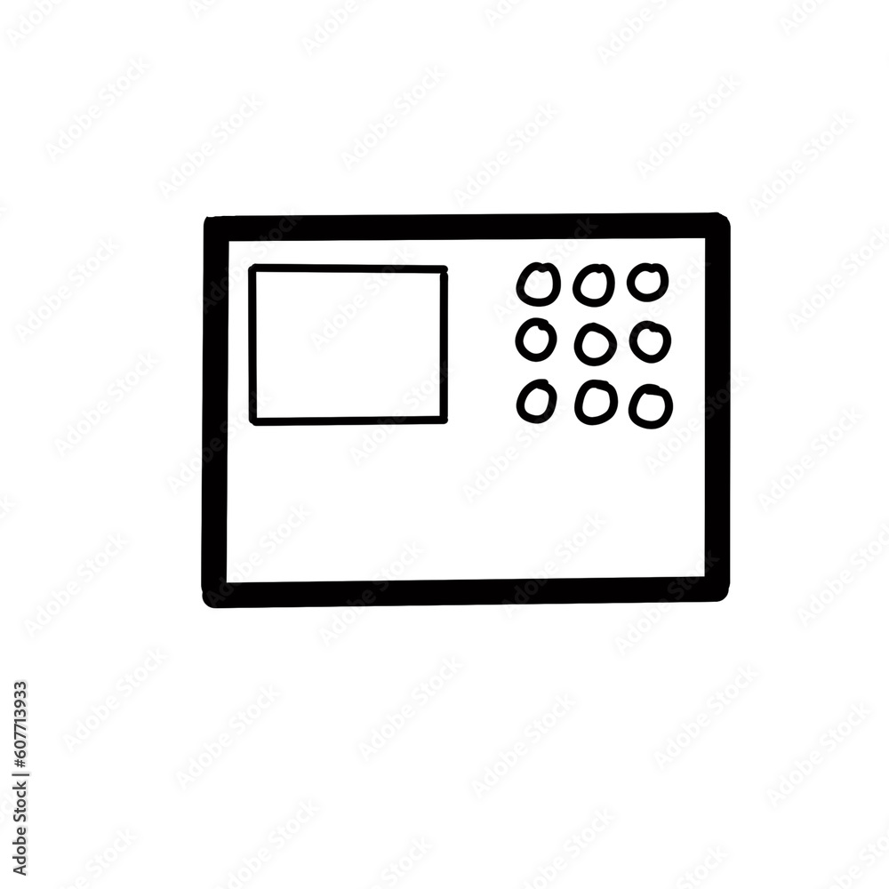 monitor hospital tool medical hand drawn doodle monitor hospital tool medical hand drawn doodle