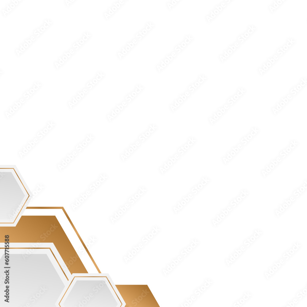 gold hexagon corner gold hexagon corner