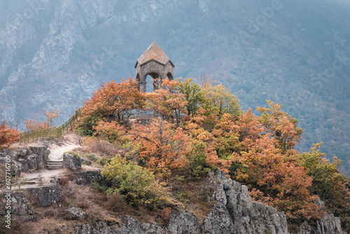 Armenian autumn. View of Halidzor Observation Deck on cloudy autumn day. Tatev, Syunik Province, Armenia. photo