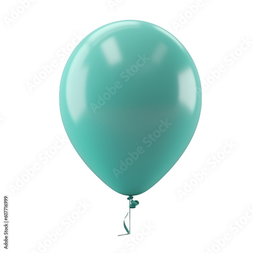 green blue balloon isolated transparent background