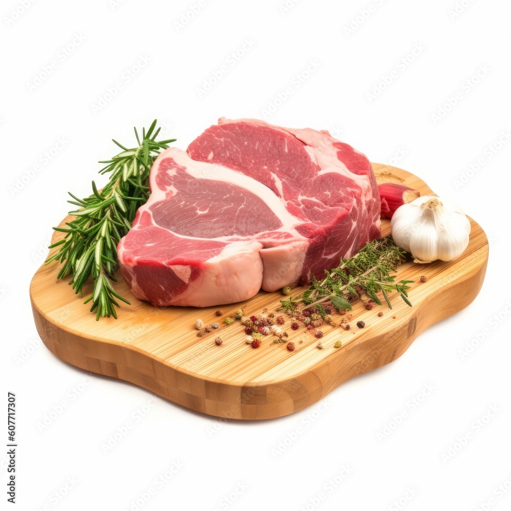 Raw fresh beef fillet, Generative ai Raw fresh beef fillet, Generative ai