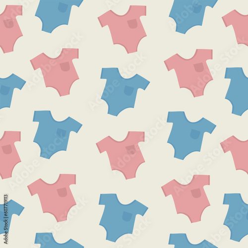 Baby shower pattern with design elements. Baby shower concept. 