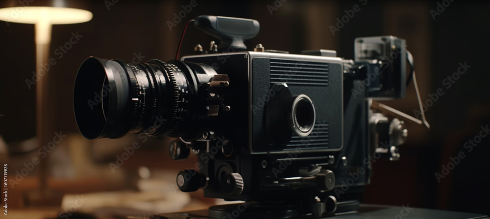 Professional movie camera. Generative Ai