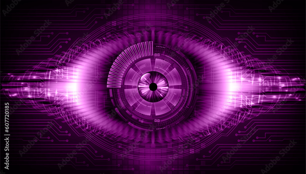 eye cyber circuit future technology concept background