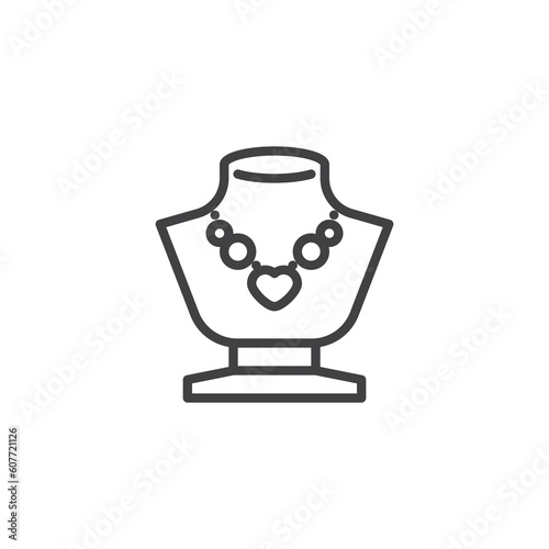 Jewelry mannequin line icon