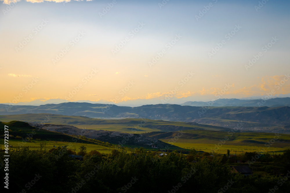 mountain landscape and view, Georgian nature mountain landscape and view, Georgian nature