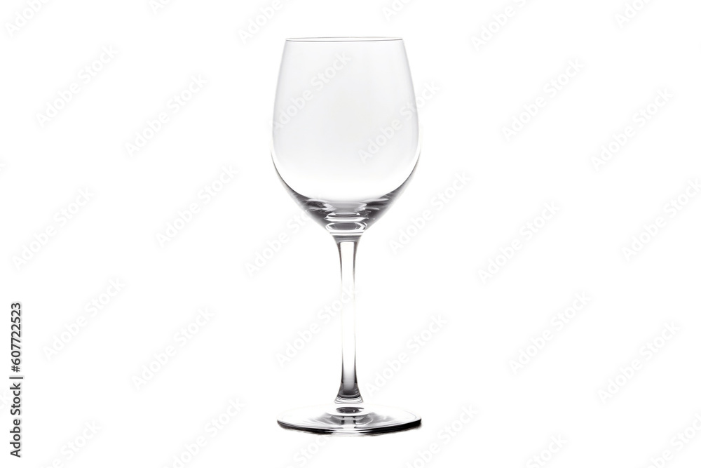 Elegant Empty Wine Glass: Isolated on a Transparent Background, Generative Ai - obrazy, fototapety, plakaty 