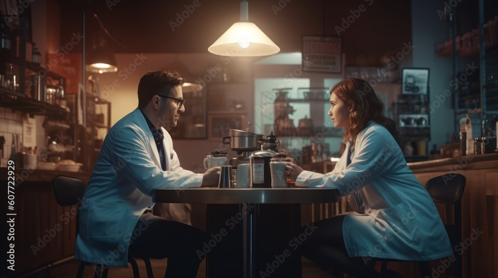 couple in cafe