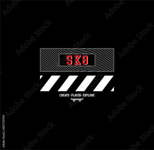 Skateboarding,NYC,Brooklyn Skatepark typography, tee shirt graphics, vectors