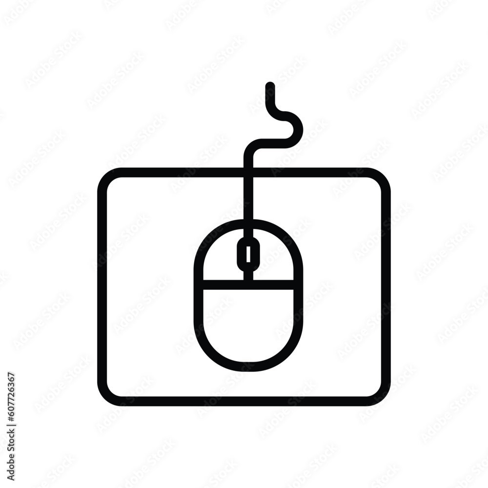 mouse pad icon vector design template in white background mouse pad icon vector design template in white background
