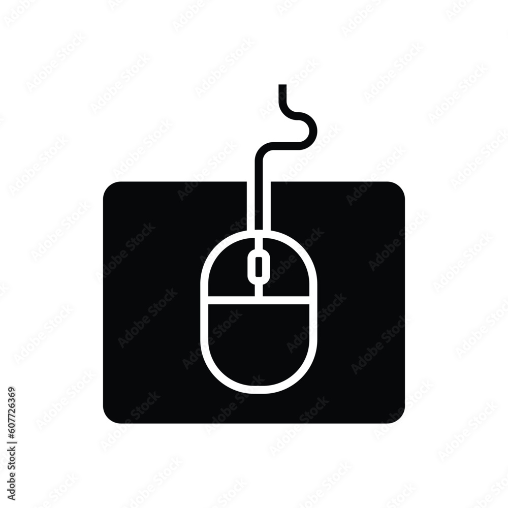 mouse pad icon vector design template in white background mouse pad icon vector design template in white background