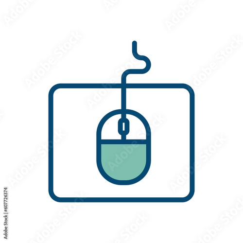 mouse pad icon vector design template in white background