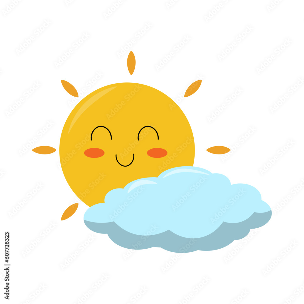 Sun and Cloud Element Sun and Cloud Element