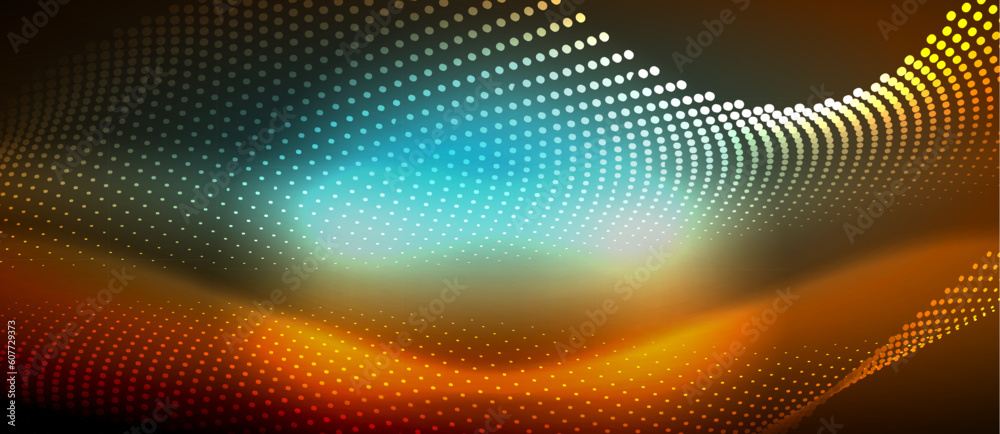 A sleek and stylish design featuring a smooth neon wave glowing against a dark background, perfect for adding a modern and edgy touch to any project