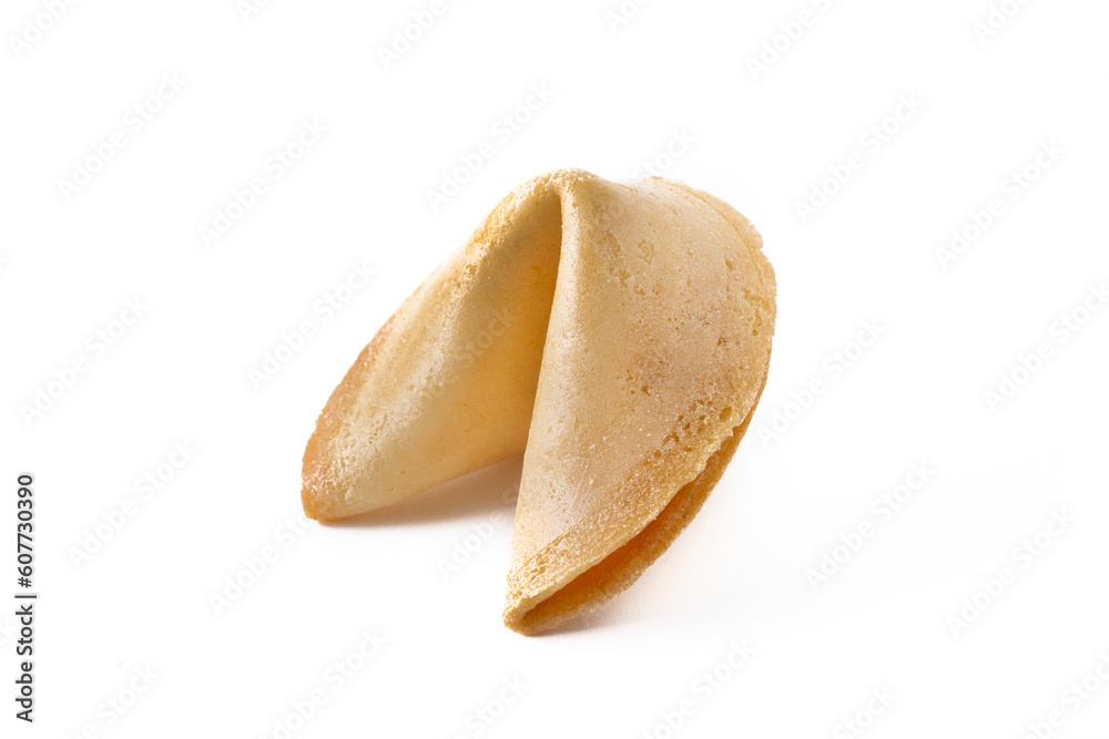 Traditional fortune cookie isolated on white background Traditional fortune cookie isolated on white background
