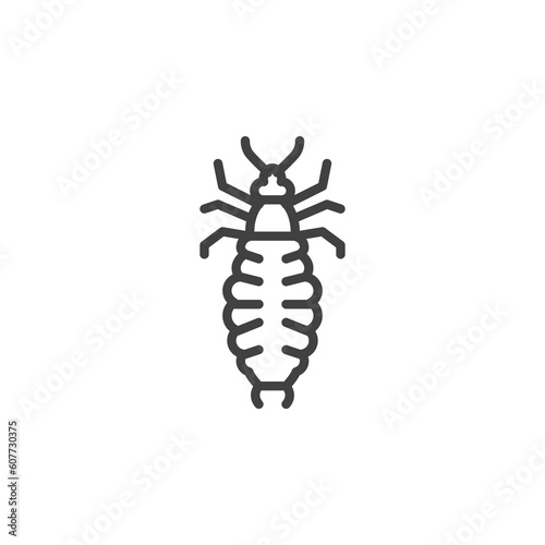 Louse insect line icon