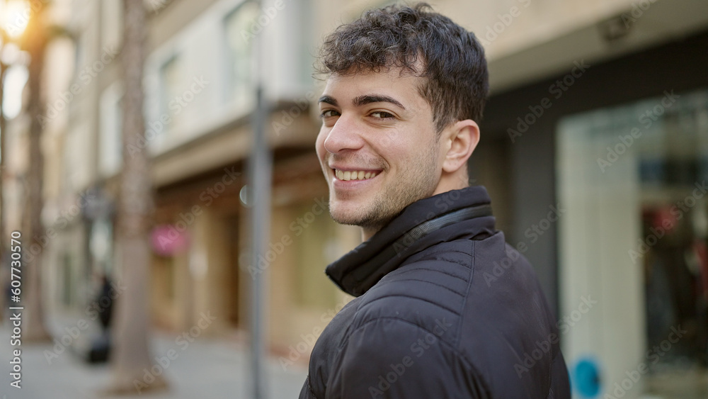Young hispanic man smiling confident at street Young hispanic man smiling confident at street